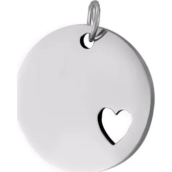 Přívěsek Ocelový přívěsek kolečko se srdíčkem