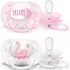 dudlíky Philips Avent Ultrasoft šidítko 2 ks 0-6 m, labuť/růžové