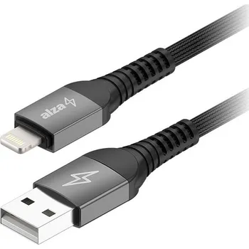 Datový kabel AlzaPower AluCore USB-A to Lightning (C189) Ultra Durable 1m tmavě šedý