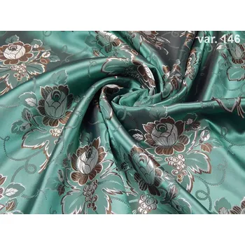 HEDVA ČESKÝ BROKÁT Ondrin 160 krojový brokát VINNÝ LIST ŠLAHOUNY tyrkysová | 146