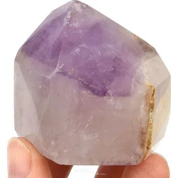 Přírodní kámen Ametyst + křišťál broušená forma 135g