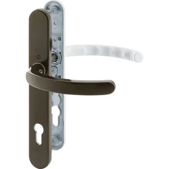 Dveřní kování Dveřní kování HOPPE klika/klika Luxembourg F8707 (RAL8077) hnědá + F9016 bílá, PZ92