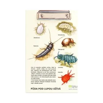 Psací podložka Lipka Podložka s klipem A5: Půda pod lupou ožívá