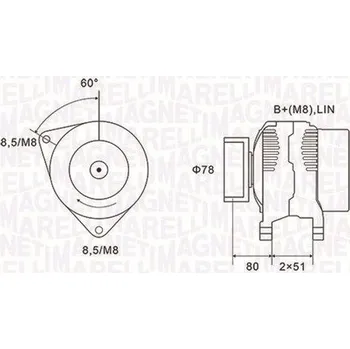 Alternátor Alternátor MAGNETI MARELLI 063731919010