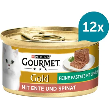 Gourmet Gold jemná paštika kachna se špenátem 12 × 85 g