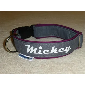 Obojek pro psa Látkový obojek 5 cm s potiskem (jméno, telefon,...)
