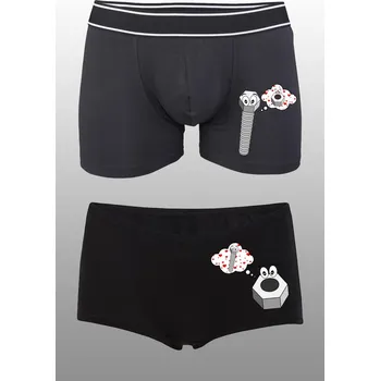 Souprava dámského spodního prádla Spodní prádlo Matice a šroub Dámska velikost: S, Pánska velikost: XL