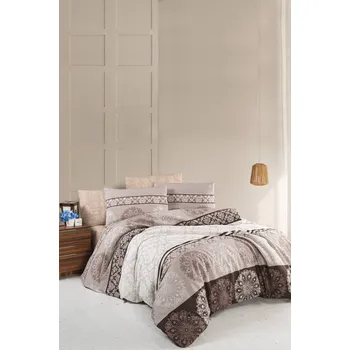 Povlečení Smolka Povlečení Mandala hnědá Bavlna 140x200 70x90