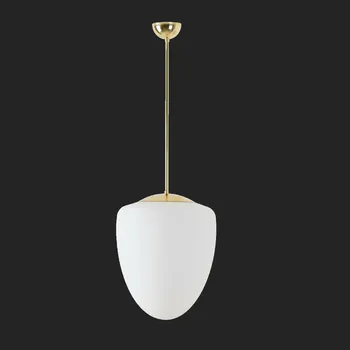 OSMONT AST60398 ASTRA P závěsné skleněné svítidlo mosaz leštěná / bílá IP40 3000 K 27W LED DALI