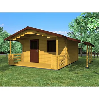 Zahradní domek Luka EKO 400x400 33 mm + přístřešek