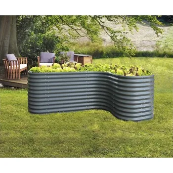 Vyvýšený záhon Rozšíření pro vyvýšený záhon Vitavia 858 Curve tmavě šedý rohové