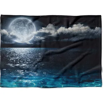 deka Deka Moře s měsícem 150x120 cm (Rozměr : 200 x 140 cm, Podšití beránkem: NE)