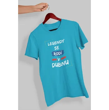 Pánske tričko Legendy se rodí v dubnu Barva: Tyrkysová, Velikost: XS