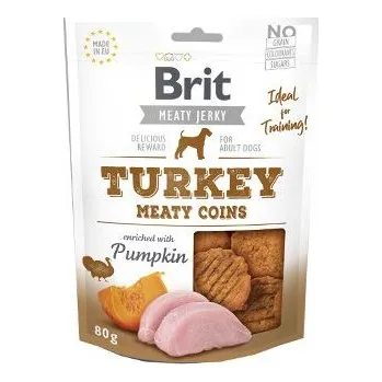 Pamlsek pro psa Brit Jerky Turkey Meaty Coins 80g