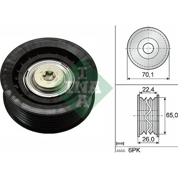 Vratná/vodicí kladka, klínový žebrový řemen Schaeffler INA 532 0471 10