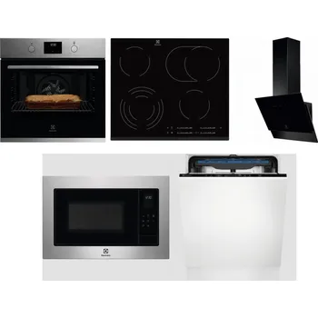 Set domácích spotřebičů ELECTROLUX KOFGH70TX + ELECTROLUX EHF6547FXK + ELECTROLUX LFV616K + ELECTROLUX EMS4253TEX + ELECTROLUX EES48200L