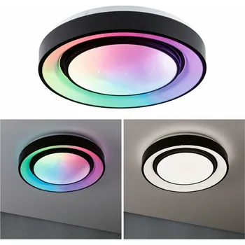 PAULMANN LED stropní svítidlo Rainbow efekt duhy RGBW 230V 22W černá/bílá