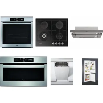 Set domácích spotřebičů WHIRLPOOL ABSOLUTE AKZM 8480 IX + WHIRLPOOL GOFL 629/NB + WHIRLPOOL AKR 5390/1 IX + WHIRLPOOL ABSOLUTE AMW 730 IX + WHIRLPOOL WSIC 3M27 C + WHIRLPOOL ART 65031