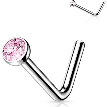 Piercing Šperky4U Zahnutý piercing do nosu - titan - TIT1027P