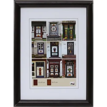 Rám na obraz Dřevěný fotorámeček NEW YORK 13x18 černý kph