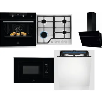 Set domácích spotřebičů ELECTROLUX KODEH70X + ELECTROLUX KGS6426SX + ELECTROLUX LFV316K + ELECTROLUX LMS2203EMX + ELECTROLUX EES48200L