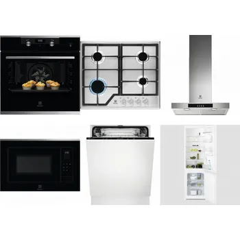Set domácích spotřebičů ELECTROLUX KODEH70X + ELECTROLUX KGS6426SX + ELECTROLUX LFT426X + ELECTROLUX LMS4253TMX + ELECTROLUX EEA27200L + ELECTROLUX LNT3LF18S