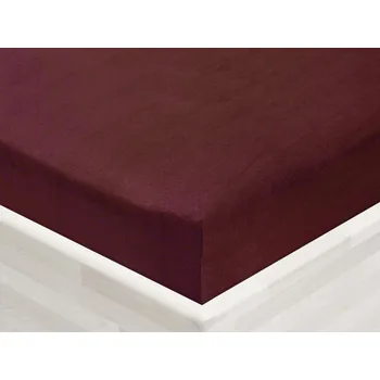 Prostěradlo Jersey napínací prostěradlo JR-011 Bordó 160 x 200 - výška 20 cm
