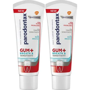 Parodontax Gum + Breath & Sensitivity Whitening, 2x 75 ml