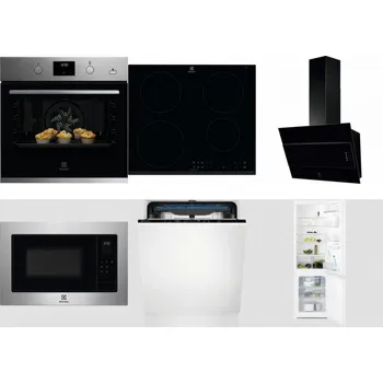 Set domácích spotřebičů ELECTROLUX KODGH70TX + ELECTROLUX LIR60430 + ELECTROLUX LFV316K + ELECTROLUX EMS4253TEX + ELECTROLUX EES48200L + ELECTROLUX LNT3LF18S