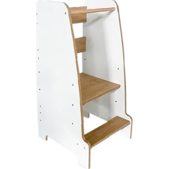 učicí věž Dřevěná učící věž Montessori Kitchen Helper WKB - pomocník do kuchyně bílý