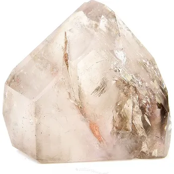 Přírodní kámen Křišťál a záhněda s inkluzemi broušená špice 57g