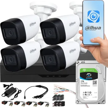 Sledovací sada Dahua XVR 1TB 4 5MPx 2,8mm rohové kamery