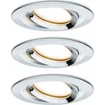PAULMANN Vestavné svítidlo LED Nova Plus kruhové 3x6,8W chrom výklopné stmívatelné 936.84 P 93684