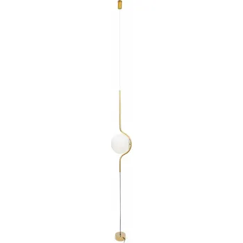 Osvětlení FARO BARCELONA LED závěsné světlo Le Vita, 1 zdroj, stojací - Ø skleněné koule 14 cm; výška hliníkové tyče 58 cm; délka přívodního kabelu 150&nbsp;cm zlatá 1 x 6 W LED - Doprava zdarma