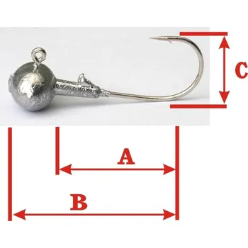 Rybářský háček Rybářské jigy VMC Koule s krčkem 11g / vel.h.3/0