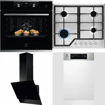 Set domácích spotřebičů ELECTROLUX KODEH70X + ELECTROLUX KGS6426SX + ELECTROLUX LFV616K + ELECTROLUX EEM43300IX