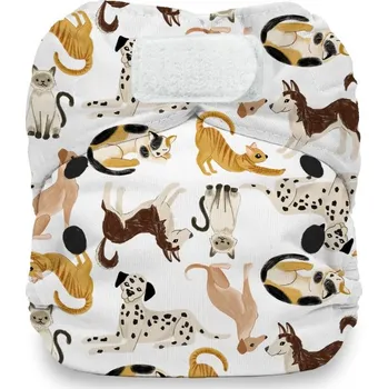 Plenkové kalhoty Thirsties Natural Newborn AIO na SZ - Pawsitive Pals