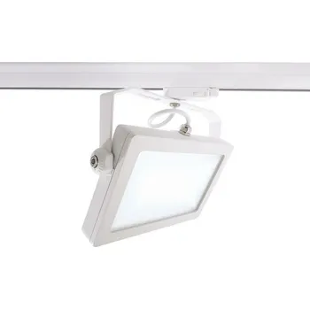 Bodové svítidlo Deko-Light kolejnicový systém 3-fázový 230V Flood SMD, 30 W, 4000 K, bílá 220-240V AC/50-60Hz 30,00 W 4000 K bílá RAL 9016 261 mm 707140