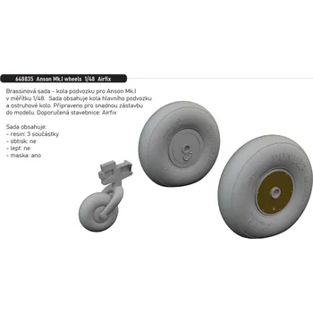Plastikový model Eduard 1/48 Anson Mk.I wheels (AIRFIX)