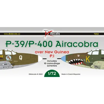 Plastikový model DK decals 1/72 P-39/P-400 Airacobra o.N.Guinea I (10x camo)