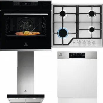 Set domácích spotřebičů ELECTROLUX KOBCS31X + ELECTROLUX KGS6426SX + ELECTROLUX LFT766X + ELECTROLUX EEM48300IX