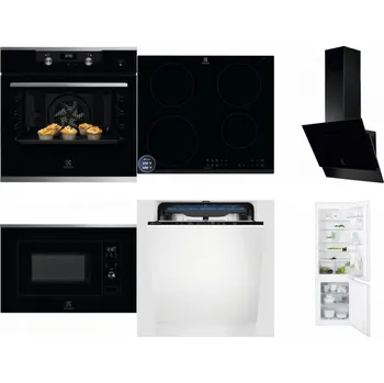 Set domácích spotřebičů ELECTROLUX KODEH70X + ELECTROLUX LIR60433B + ELECTROLUX LFV616K + ELECTROLUX LMS2203EMX + ELECTROLUX EES48200L + ELECTROLUX ENT6TF18S
