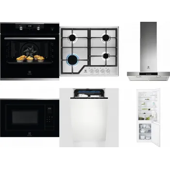 Set domácích spotřebičů ELECTROLUX KODEH70X + ELECTROLUX KGS6426SX + ELECTROLUX LFT426X + ELECTROLUX LMS4253TMX + ELECTROLUX EEM23100L + ELECTROLUX ENT6TF18S