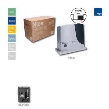 Pohon brány Nice RB600 samostatný pohon pro posuvnou bránu