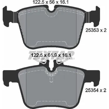 Brzdová destička Sada brzdových destiček, kotoučová brzda TEXTAR 2535301