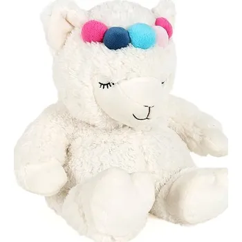plyšák Hřejivá Lama Bílá s čelenkou