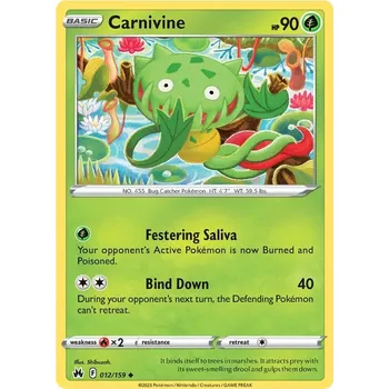 Sběratelská karetní hra Carnivine 012/159 - Crown Zenith Typ karty: Non-Holo