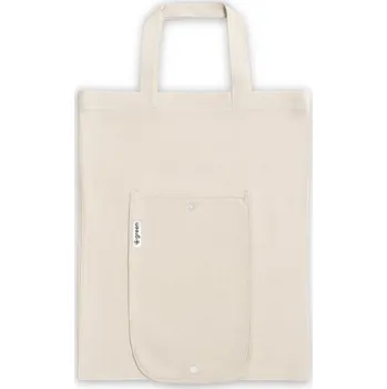 BEIRUT. Skládací taška z bavlny (50 %), recyklované bavlny (30 %) a polyesteru (20% rPET) (140 g/m²) - Světlá přírodní