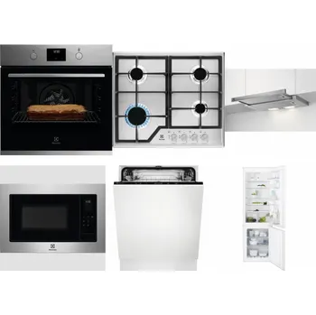 Set domácích spotřebičů ELECTROLUX KOFGH70TX + ELECTROLUX KGS6426SX + ELECTROLUX LFP326S + ELECTROLUX EMS4253TEX + ELECTROLUX EEA27200L + ELECTROLUX ENT6TF18S