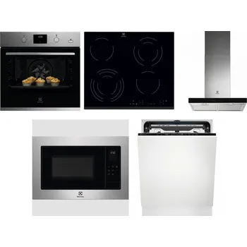 Set domácích spotřebičů ELECTROLUX KODGH70TX + ELECTROLUX EHF6343FOK + ELECTROLUX LFT766X + ELECTROLUX EMS4253TEX + ELECTROLUX EEM69410L